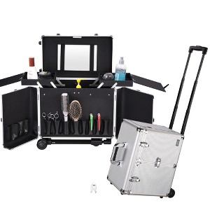 Byootique Professional Hair Stylist Rolling Tool Box Makeup Artist Train Case - 1 of 4