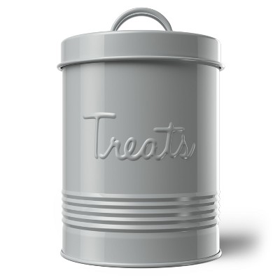 Amici Pet Retro Treats Storage Canister, 72 oz. , Gray