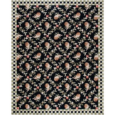 Chelsea Black and Ivory Hand Hooked Wool Area Rug