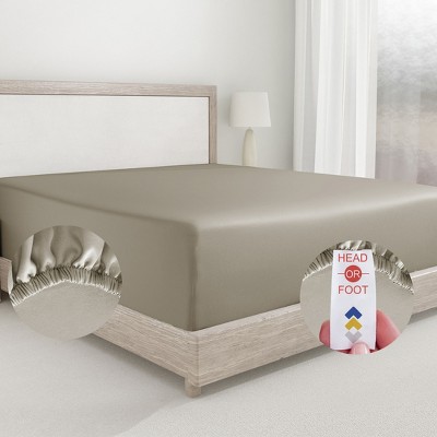 Taupe Queen 400 Thread Count Cotton Sateen Sheet Set