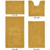 Lux Premium 100% Cotton Tufted Solid Reversible 4 Piece Bath Rug Set – Ultra-Soft, Water-Absorbent, Durable, Machine Washable Bathroom Rug - 2 of 4