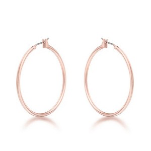 ShineHigh Rosegold Hoop Earrings for Women – Classic Lightweight Hoops in 30mm and 37mm Sizes with Polished Finish for Everyday and Evening Wear - 1 of 1