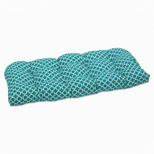 19"x44" Hockley Geo Outdoor Loveseat Cushion - Pillow Perfect - 1 of 4