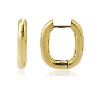 Slate by Rebl O-Shape Huggie Earring  Stainless Steel, 19x23mm