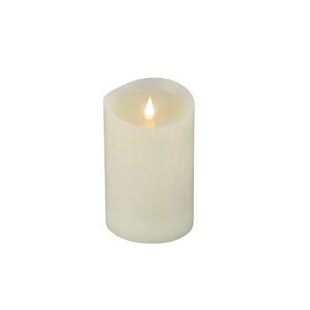 6" HGTV Real Motion Flameless Ivory Candle Warm White Light - National Tree Company