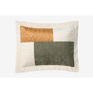 BrylaneHome Modern Velvet Patchwork Sham - 1 of 4