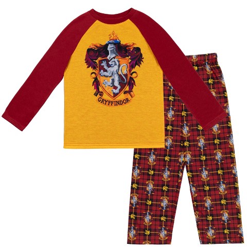 Wizarding World Harry Potter Big Boys Pajama Shirt And Pants Sleep Set  Red/yellow 14-16 : Target