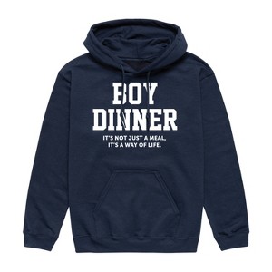 Men's - Instant Message - Boy Dinner Way Of Life Graphic Fleece Pullover Hoodie - 1 of 4