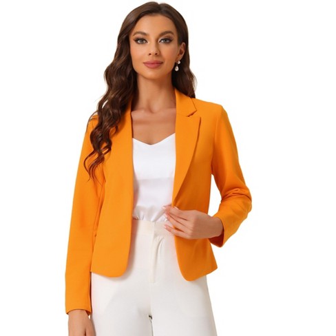 Orange tailored jacket best sale