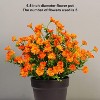 Attop 8 Bundles Artificial Flowers for Outdoors Faux Mums UV Resistant Plastic Fall Plants Orange Daisy Bulk for Home Decor Orange - 4 of 4