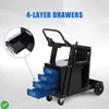 Welding Cart Convenient Welding Cart for TIG MIG Welder & Plasma Cutter w/Wheels+ 4 Drawers - 3 of 4