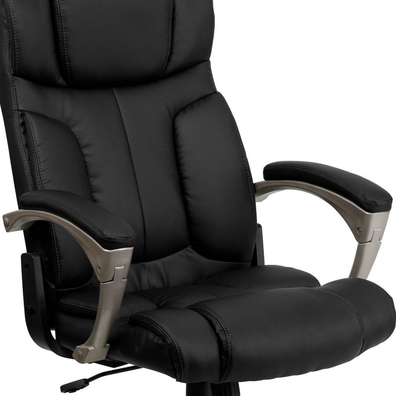 Flash Furniture Hansel High Back Folding Black LeatherSoft Executive Swivel Office Chair with Arms, 5 of 11