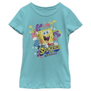 Girl's SpongeBob SquarePants Sponge on the Run Ocean Celebration T-Shirt - 1 of 3
