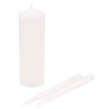 3pc Wedding Unity Candle and Taper Set White