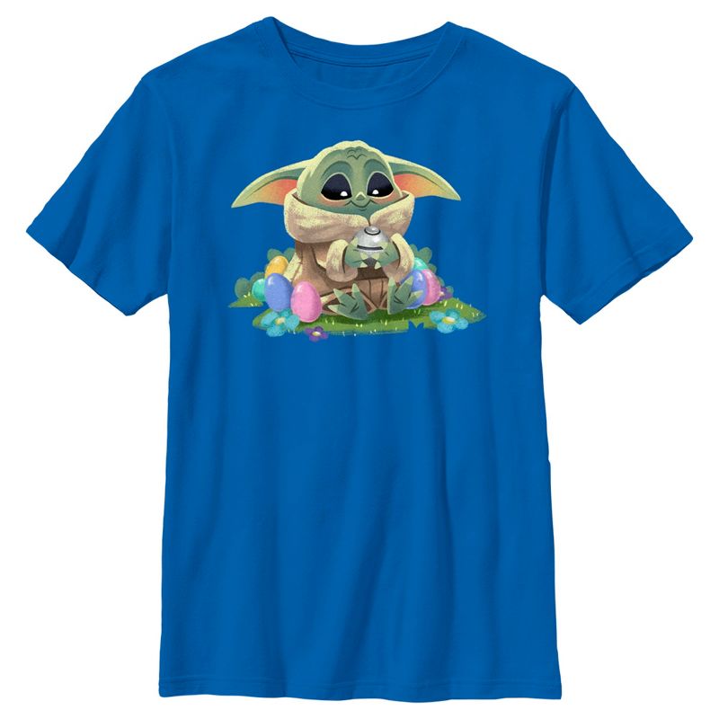 Boy's Star Wars: The Mandalorian Grogu Easter Egg Collector T-Shirt, 1 of 6