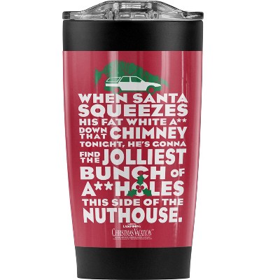 Christmas Vacation Jolliest Bunch Steel Tumbler 20oz Coffee Travel Mug