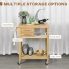 NicBex 1 Drawer Rolling Kitchen Island Cart with 2 Open Shelves,Kitchen Island on Wheels with Storage,Island Table for Kitchen - 4 of 4