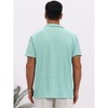 INSPIRE CHIC Men's Texture Short Sleeve Hollow Out Casual Knitted Shirt - 3 of 4