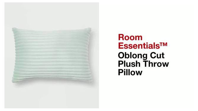Oblong Cut Plush Decorative Throw Pillow - Room Essentials™, 5 of 12, play video