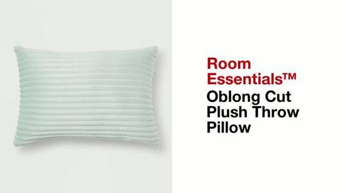 Oblong Cut Plush Decorative Throw Pillow - Room Essentials™, 5 of 12, play video