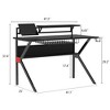 Ergonomic Gaming Desk with Metal Frame and K-Shaped Leg Support for Office or Bedroom - 2 of 4