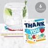 Big Dot of Happiness Thank You Teachers - Teacher Appreciation Decorations - Drink Coasters - Set of 6 - 2 of 4