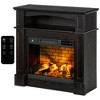 HOMCOM 1400W Freestanding Portable Full Frame Electric Fireplace Stove Heater with LED Flame Log Effect - 4 of 4