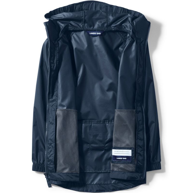 Lands' End School Uniform Big Kids Packable Rain Jacket, 3 of 7