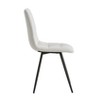 Nordlys Set of 2 Metal and Fabric Dining Chairs Modern Design Style Upholstery Dining Room - 3 of 4