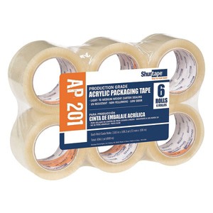 Shurtape  Acrylic Packing Tape, 2 mil, Clear, PK6 AP 201 - 1 of 4