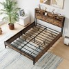Queen Bed Frame with Storage Headboard and 4 Drawers - 3 of 4