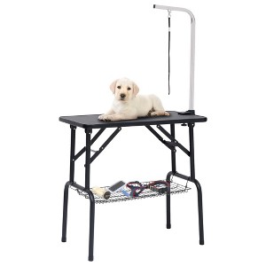 vidaXL Adjustable Dog Grooming Table with 1 Loop and Basket - 1 of 4