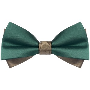 INSPIRE CHIC Men's Two Color Layered Adjustable Solid Color Bow Ties - 1 of 4