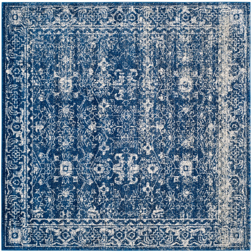 5'1inx5'1in Square Asteria Evoke Rug Navy/Ivory Square - Safavieh