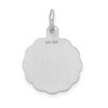Black Bow Jewelry Sterling Silver, Sarah Collection 15mm Brocaded Disc Initial T Pendant - 3 of 4