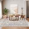Coolmee Washable Vintage Floral Boho Area Rug for Living Room Non Slip Soft Low Pile Thin Floor Carpet for Bedroom, Dining Room - 4 of 4