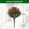 Artificial Topiary Trees Set of 2, Topiary Trees with Metal Ground Spike for Winter and Fall,Christmas Topiary Tree Outdoor Front Porch Garden - 2 of 4