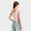 Women's Short Sleeve Double V-Neck Ribbed T-Shirt - Wild Fable™ - 2 of 3