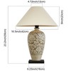 POWLIG 23-in Handmade Vintage LED Ceramic Table Lamp with Linen Shade - 4 of 4