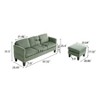 TiramisuBest L-Shaped Corduroy Sofa, Multi-Functional Modern Sofa with Padded Seats, Ideal for Living Rooms and Apartments, Olive Green - 4 of 4