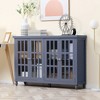 NicBex Modern Sideboard Buffet Cabinet with Storage Minimalist Coffee Bar Cabinet with 4 Glass Doors for Kitchen,Living Room - 2 of 4