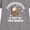 - Peanuts - Kindergarten Is Out Of This World Graphic Short Sleeve Fleece Dress - 2 of 4