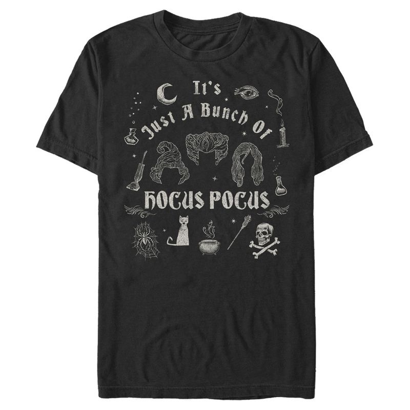 Men's Hocus Pocus Spooky Icons  T-Shirt - Black - 2X Big Tall, 1 of 3