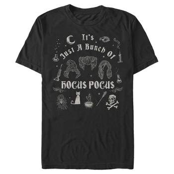 Men's Hocus Pocus Spooky Icons  T-Shirt - Black - 2X Big Tall