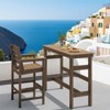 Hyleory 60" Long Counter Height Outdoor Dining Table, Patio Rectangle HDPE Bar Table for Bar Stools - 3 of 4