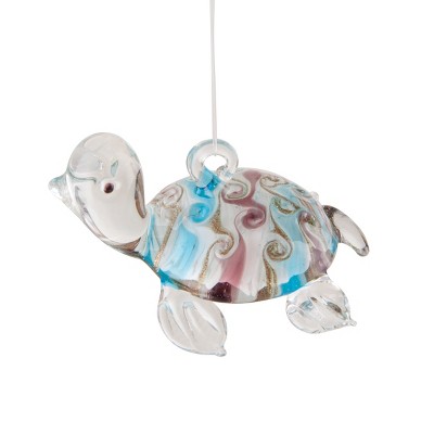 Gallerie II Art Glass Sea Turtle Swirl Ornament