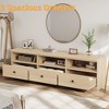70in TV Stand for TVs up to 80", Mid Century Modern Entertainment Center with Storage Drawer and Open Shelves, TV Console Media Cabinet - 4 of 4