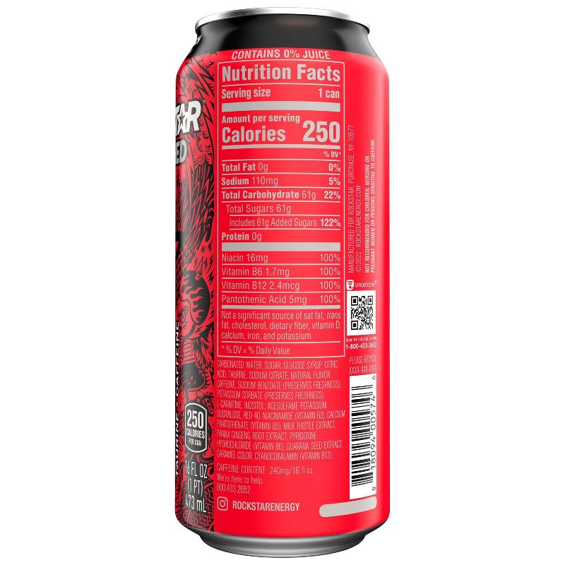Rockstar Punched Fruit Punch Energy Drink - 16 fl oz can, 5 of 6