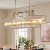 CityFurn 8-Light Brass Rectangle Chandelier With Clear Glass - 2 of 4