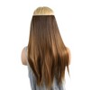 Unique Bargains Women's Straight Long Hair Hair Extensions High Temperature Fiber Gradient Yellow Brown 1 Pc - 2 of 3